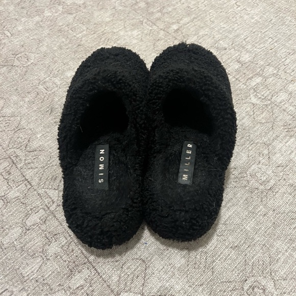 Simon Miller Bubble Clog Womens 6, black furry faux fur clogs shoe - Picture 3 of 4